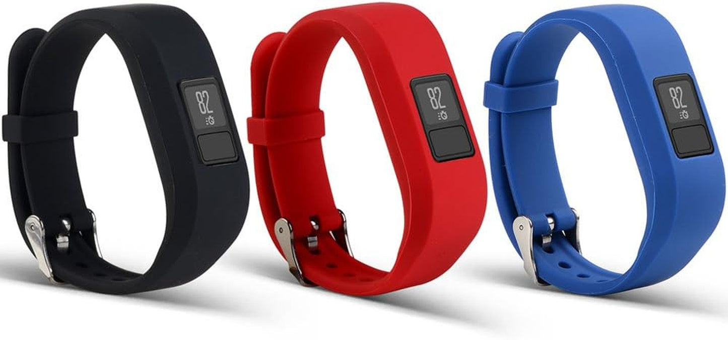 Band for Garmin Vivofit 3/JR/JR.2, Soft Silicon Bracelet Strap Replacement Bands for Garmin Vivofit Jr/Vivofit Jr.2/Vivofit 3(No Tracker) AUTRUN Style A:3Pcs,001