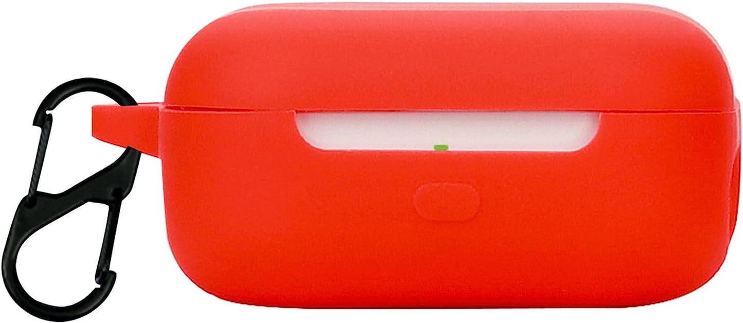 LDSXAY Compatible with Echo Buds 2023 Case Cover, Soft Silicone Shockproof Protective Case Skin for All-New Echo Buds (2023 Release) Charging Case with Carabiner, Front LED Visible (White) LDSXAY Red
