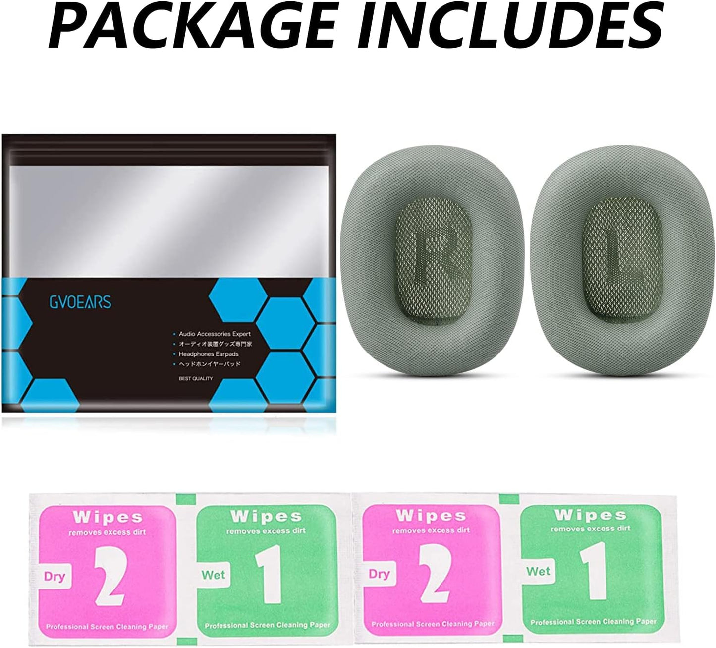 Premium Replacement Ear Cushions for Apple Airpods Max Headphone, Protein Leather Memory Foam Earpads with Excellent Noise Isolation G GVOEARS