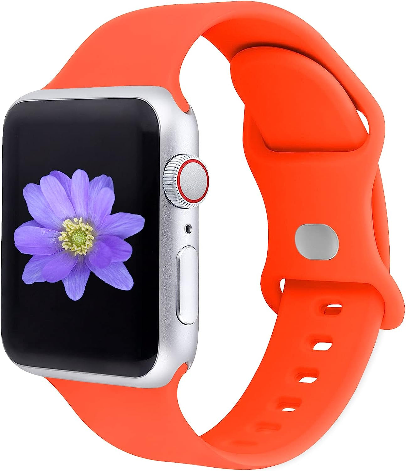 Cindgress Sport Bands Compatible with 42Mm 44Mm 45Mm 41Mm 38Mm 40Mm Apple Watch Bands for Women Men,Compatible with Soft Silicone Apple Watch Series 6 Bands for Women Men Series SE 8 7 6 5 4 3 2 1 Pack Cindgress Coral 38mm/40mm/41mm M/L