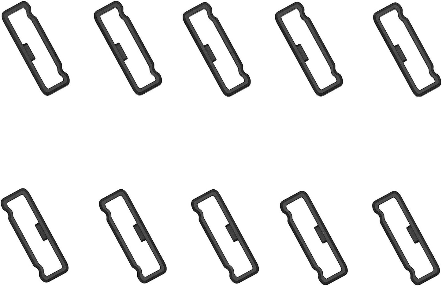 6-Pack Replacement Fastener Ring for Garmin Fenix 3/Fenix 3 Hr/Fenix 3 Sapphire/Fenix 5X/Fenix 5X Plus/Fenix 6X&6X Pro/Fenix 7X&7Xsolar/Descent Mk1/Quatix 3/Tactix Bravo Silicone Band Keeper Security Loop(Black-26Mm) RuenTech