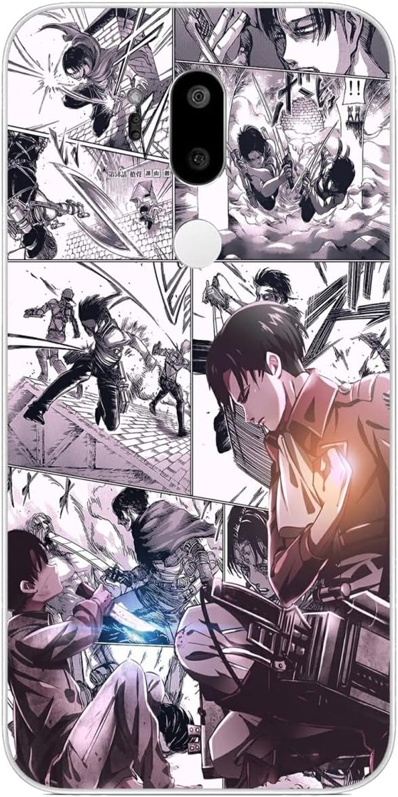 Compatible with LG G7 | LG G7 Thinq | LG G7 Fit | LG G7 One Case Attack on AOT Anime Titan 969 Soft TPU Rubber Protection Cover Clear Tongstar Attack On Aot Anime Titan 428