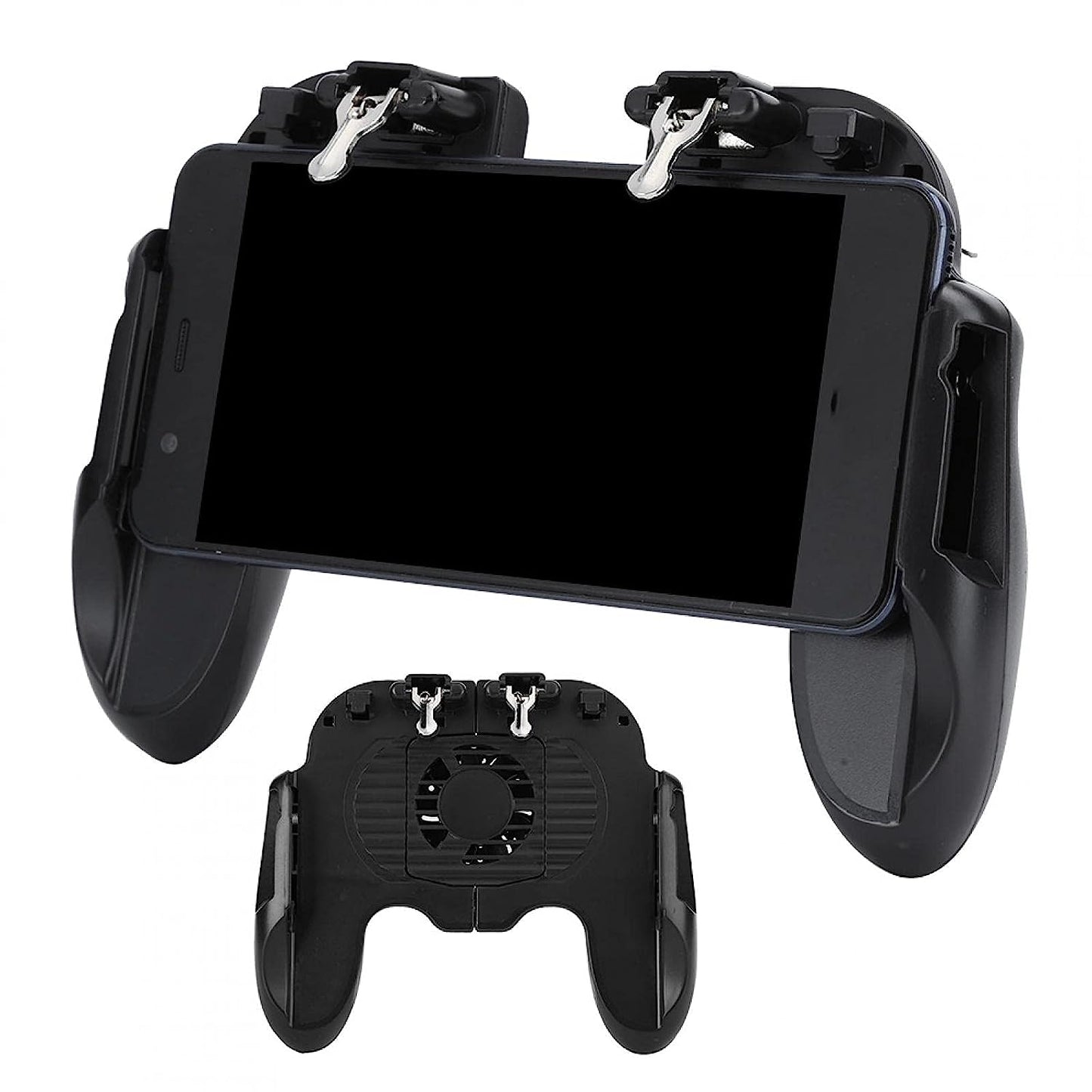 Yunir Gaming Grip, Game Controller with Cooling Fan Gamepad Mobile Controller Trigger Applicable to for and for IOS Smartphones (Handle Holder) Yunir