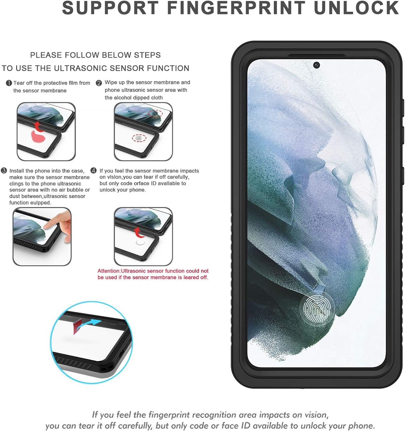 Lanhiem Samsung Galaxy S21+ plus Case, IP68 Waterproof Dustproof Shockproof Case with Built-In Screen Protector, Full Body Heavy Duty Protective Cover for Galaxy S21 plus 5G 6.7 Inch, Black Lanhiem