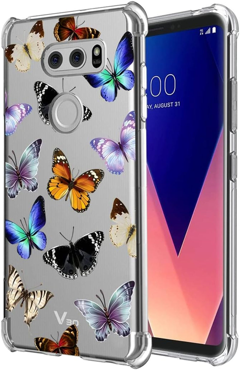 Yerebel Case for LG V30/V30S Thinq/V35 Thinq/V30+/V30 plus Case, US998 Cute Case, Clear Flexible Bumper TPU Soft Rubber Silicone Cover Phone Case for LG V30 (Sunflower) Yerebel Butterfly