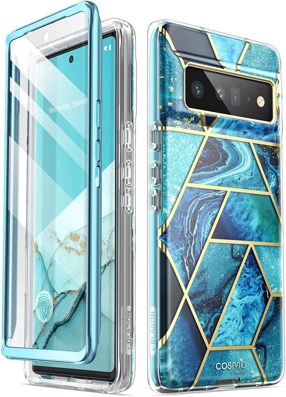 I-Blason Cosmo Protective Case for 6.7-Inch Google Pixel 6 Pro (2021), Marble Pink i-Blason LLC Ocean