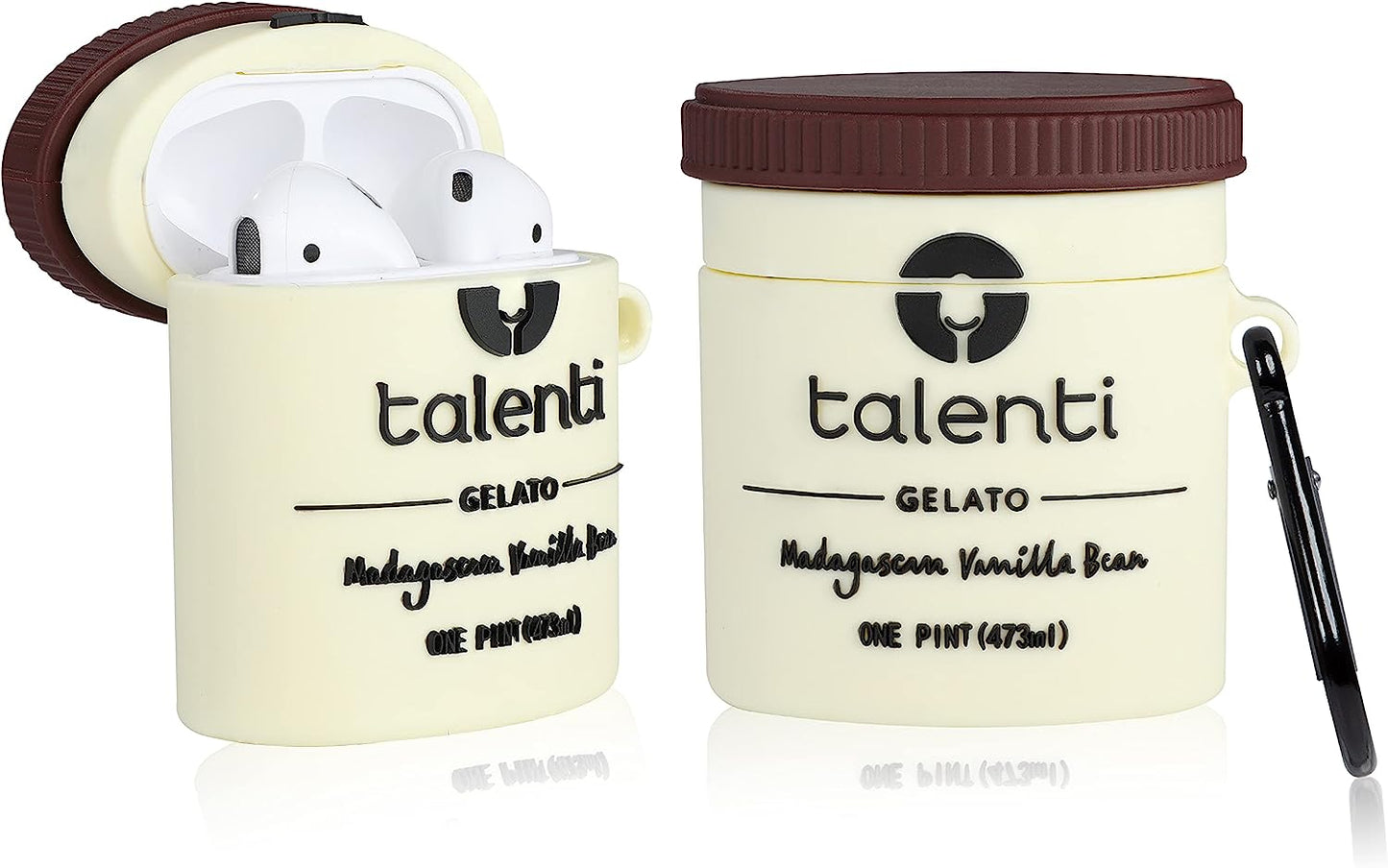 Oqplog for Airpod 2/1 Case Food Design Cover for Airpods Silicone Cases Air Pods Cute Funny Cartoon 3D Kawaii Fun Soft Designer Unique Fashion Cool Pretty for Girls Boys Teen Girly (Smart Popcorn) guangjianheni Talen Ice Cream