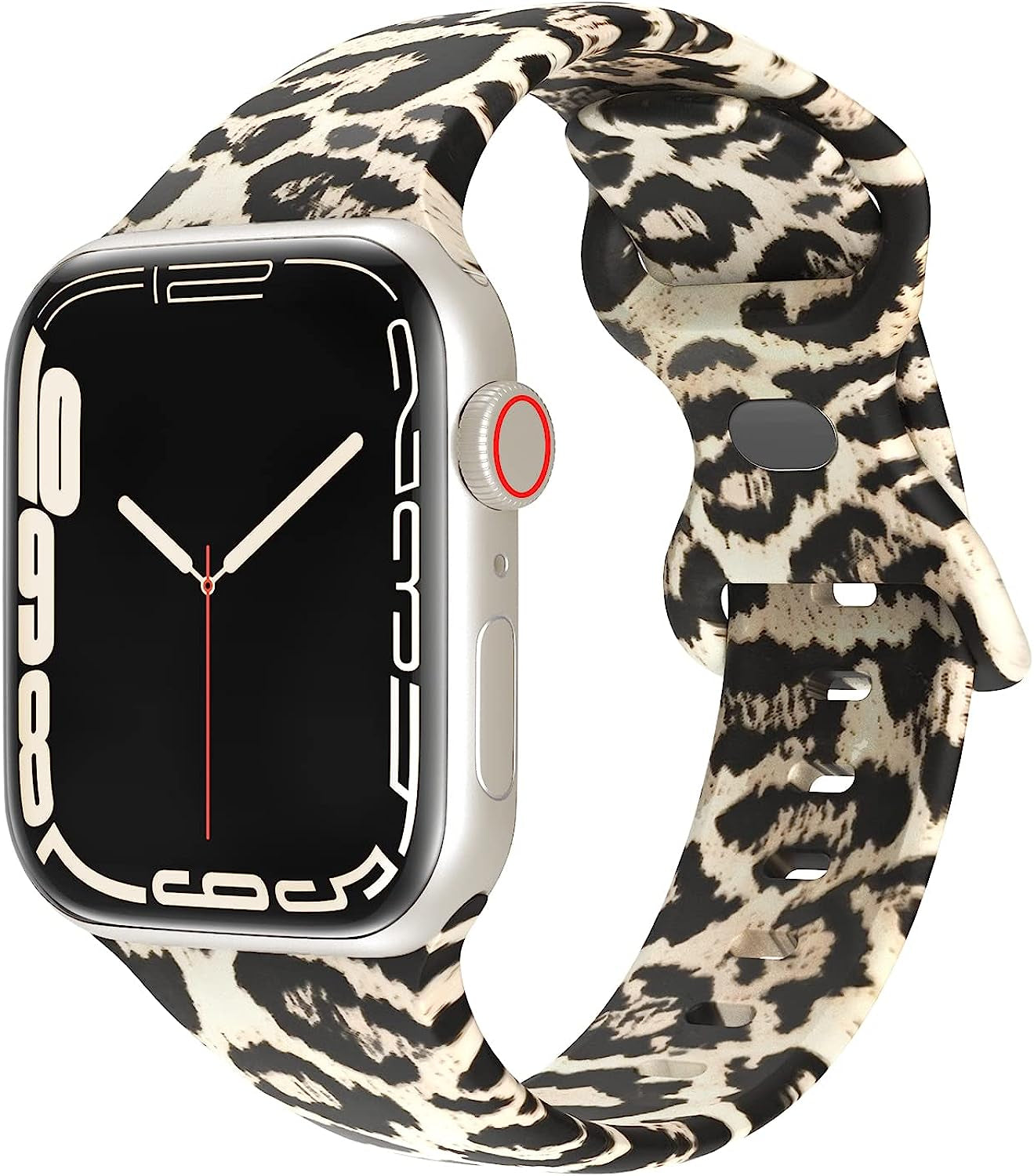 SKYLET Compatible with Apple Watch Band 38Mm 40Mm 41Mm 42Mm 44Mm 45Mm 49Mm for Women Girls Men, Cute Leopard Printed Pattern Sport Band for Iwatch Ultra SE Series 8 7 6 5 4 3 2 1 for Women Girls SKYLET Leopard 42mm/44mm/45mm/49mm