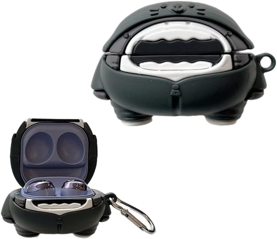 Cute Silicone Earbuds Case Cartoon Headphones Cover Fit Designed for Galaxy Buds2 Pro (2022) /Galaxy Buds 2 (2021) /Samsung Galaxy Buds Live (2020) /Galaxy Buds Pro (2021) (Bell) HENJI Shark