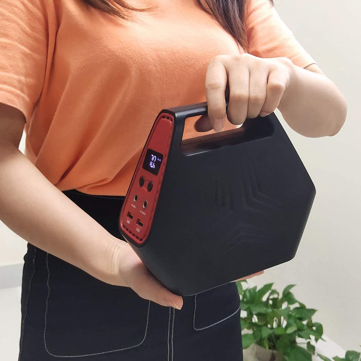 146Wh Portable Power Station, Sinkeu Power Bank with AC Outlet, Portable Laptop Charger with 100W AC Outlet, DC Port, QC 3.0 USB Port, Rechargeable Backup Lithium Battery for Outdoor Camping Home Office SinKeu