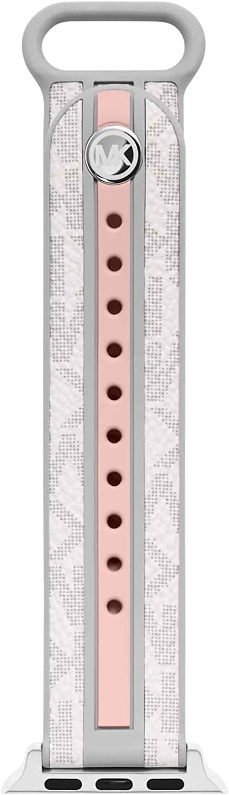 Michael Kors Interchangeable Watch Band Compatible with Your 38Mm/40Mm/41Mm Apple Watch- Leather or Silicone Bands for Apple Watch Series 8/7/6/5/4/3/2/1/SE Michael Kors Gray/Pink