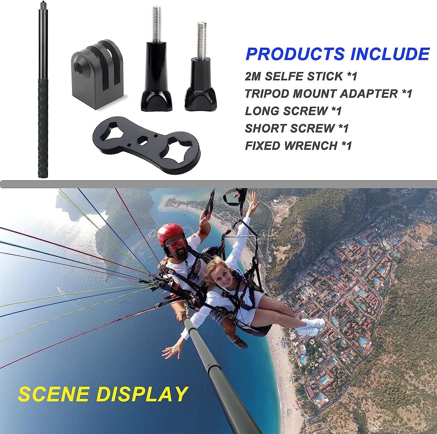 SRUIM 200Cm(78Inch) Invisible Selfie Stick Compatibility for Insta360 ONE X3 X2 RS R GO 2 SRUIM