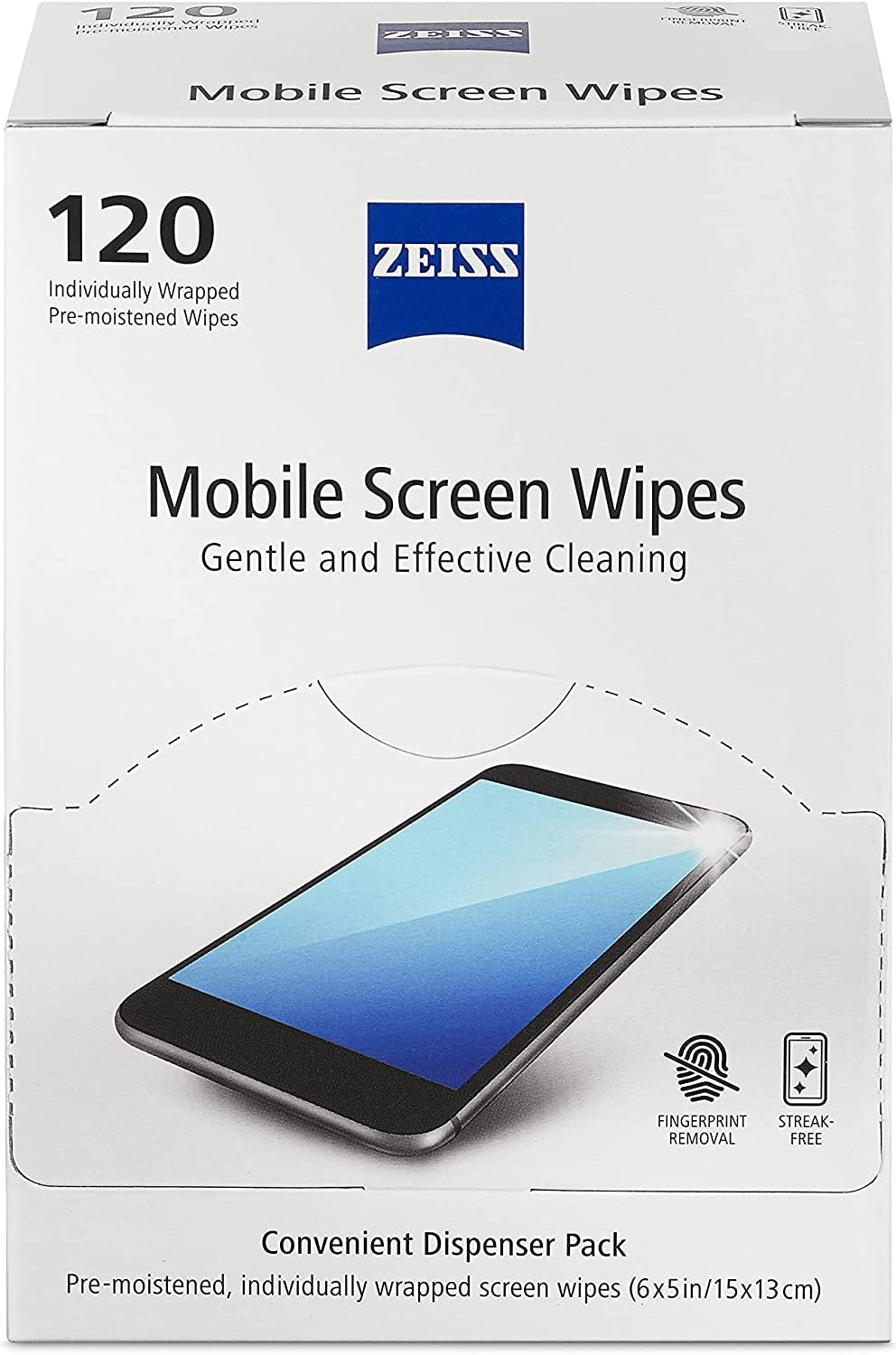 ZEISS Screen Cleaning Combo Kit for Computers, Phones, Televisions and More Zeiss 120 count Box