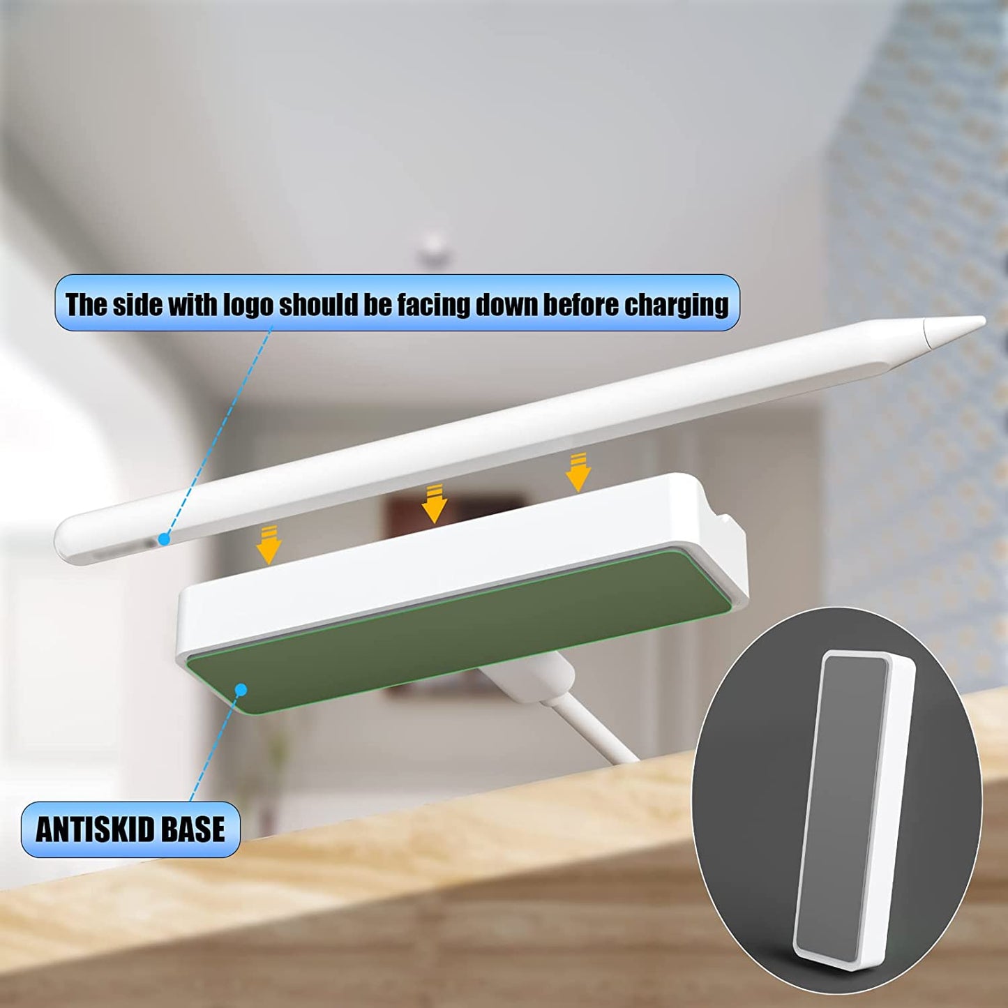 Magnetic Wireless Charger Dock with USB Cable Compatible with Apple Pencil 2Nd Generation, Convenient Ipencil Charging Stand Fits for Ipad Pen Gen 2,Save Your Ipad Battery Power REEYEAR