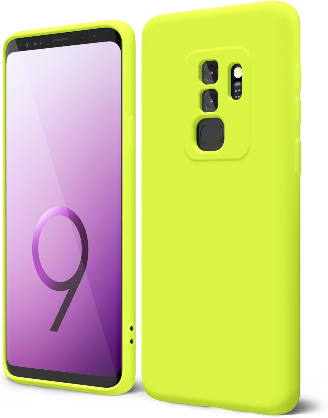 Oakxco for Samsung Galaxy S9 plus Phone Case Liquid Silicone Grip, Cute Thin Slim Soft Rubber TPU Plain Smooth Gel Cover for Women Girl, Matte Solid Protective & Shockproof, Aqua Sky Baby Light Blue Oakxco