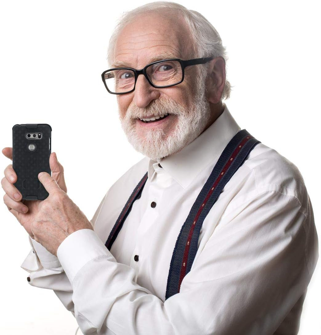 Rome Tech Holster Case with Belt Clip for LG V30 - Slim Heavy Duty Shell Holster Combo - Rugged Phone Cover with Kickstand Compatible with LG V30 - Black Rome Tech