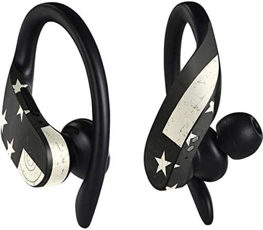 Skinit Decal Audio Skin Compatible with Powerbeats Pro - Originally Designed Black & White USA Flag Design Skinit