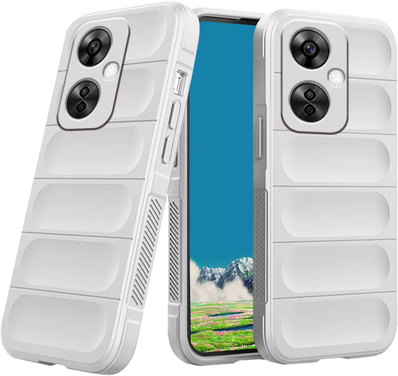 Tiwinxing Case Compatible with Oneplus Nord N30 5G Case Shockproof, Soft TPU Slim Oneplus Nord N30 5G Case for Women Men Anti-Scratch Protective Phone Case (Green) Tiwinxing White