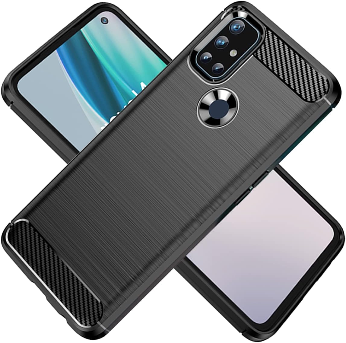 KOARWVC Case for Oneplus Nord N10 5G Case,Oneplus N10 5G BE2029 Case, Crystal Clear Case Gradient Slim anti Scratch TPU Shockproof Protective Phone Cases Cover for Oneplus Nord N10 5G (Purple/Blue) KOARWVC Black