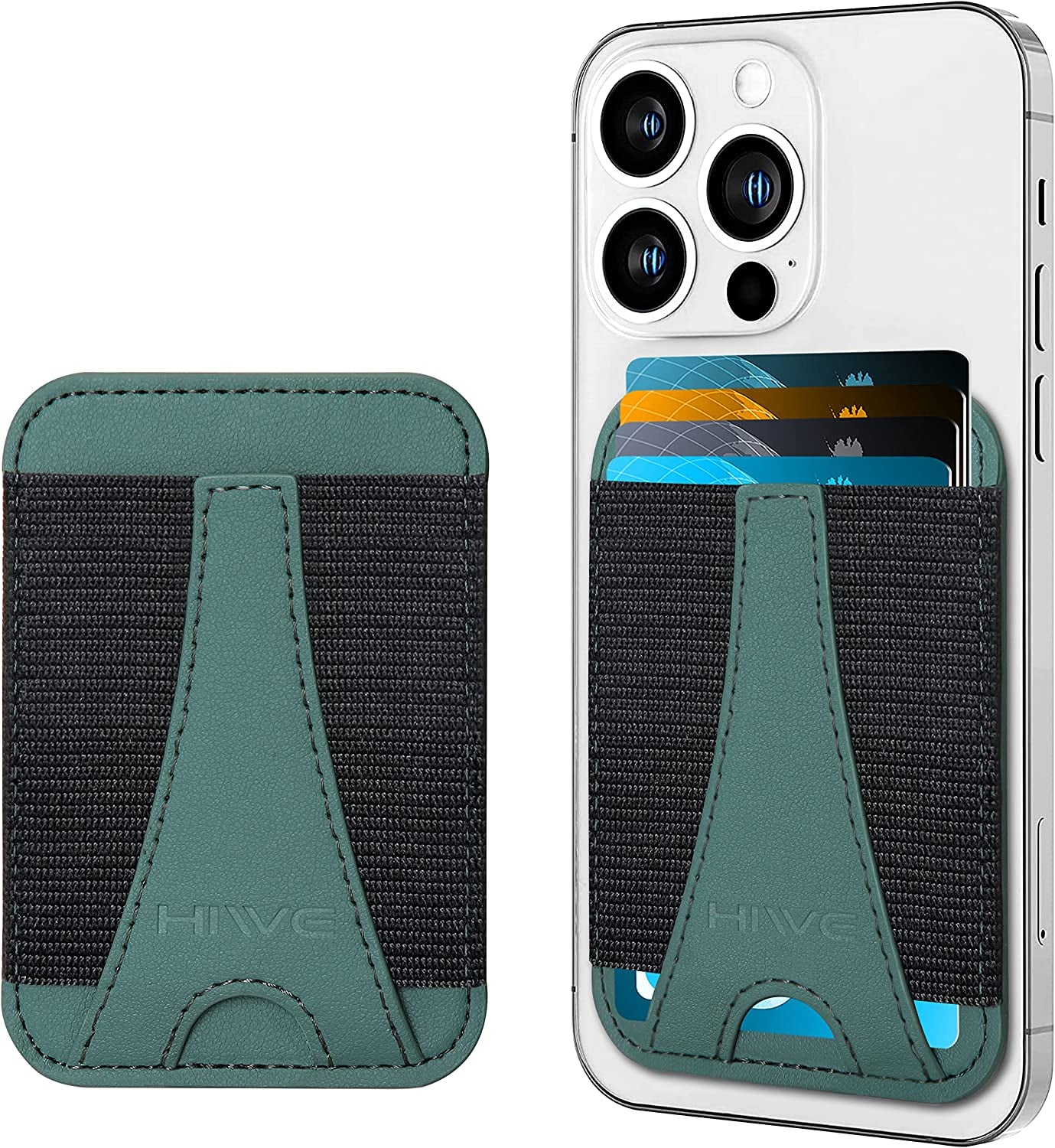 Magnetic Card Wallet Holder for Magsafe, Eiffel-Tower Magsafe Wallet for Apple Iphone 14 Pro Max/14 Pro/14/14 Plus/13/12, Magsafe Leather Wallet, Magnetic Card Holder for Iphone 14/13/12 Series, Black ShenZhen FenCun KeJi Youxiangognsi B-Green