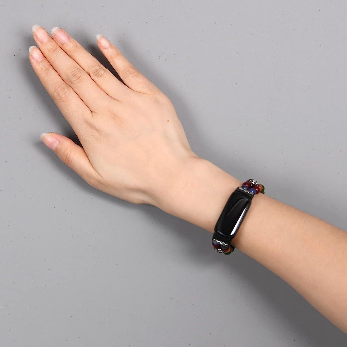 Wongeto Compatible with Fitbit Luxe Bands,Fashion Handmade Elastic Stretch Pearl Bracelet Women Girls Replacement Strap for Fitbit Luxe Accssorises (Color Pearl) Wongeto