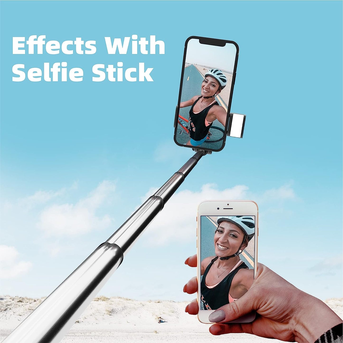 ADYSS Portable Selfie Stick,Ladies Selfie Stick with Tripod,With Fill Light and Wireless Remote, 3 Modes Selfie Stick Mode/Desktop Mode/Ground Mode,Supprot Camera,Selfies/ Vlogging/Live N\W