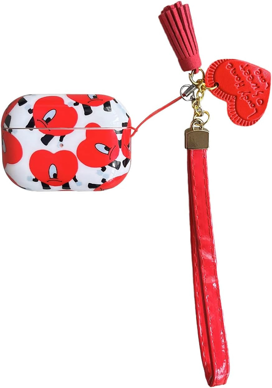 Cute Airpod 1/2 IMD Case,3D Fashion Popular Cool Bad Bunny TPU Headphone Case,Airpods 1/2 Generation with 3D Cartoon Key Chain Soft Skin Case (For Airpods 1/2) TXSPYYHQFZC for AirPods Pro 2nd