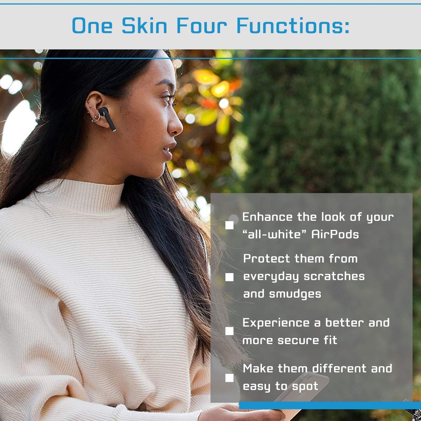 Airpod Skins Protective Wraps | Easy Install | Customize and Protect | Free Lifetime Replacements | Max Coverage | Compatible with Apple Airpods Accessories (Matte Black) AirPod Skins