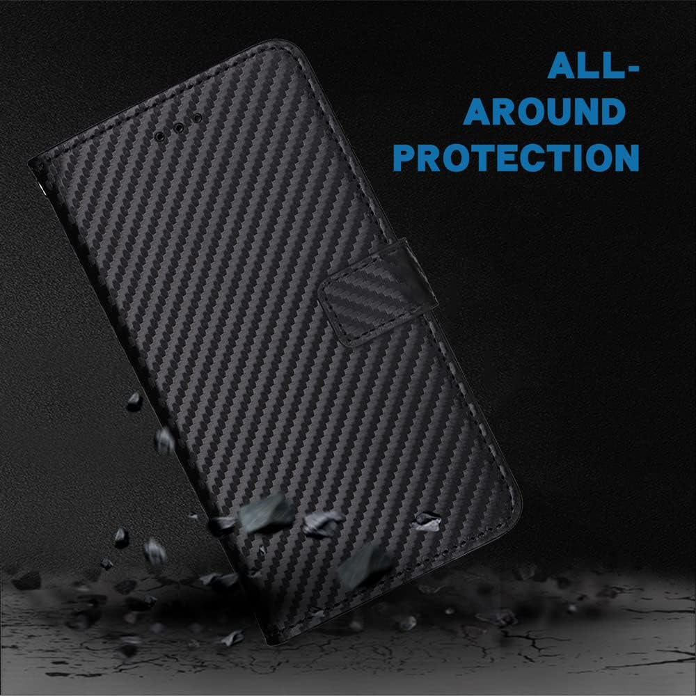 WWAAYSSXA Compatible with Huawei P10 Lite Wallet Case Wrist Strap Lanyard and Leather Flip Card Holder Stand Cell Accessories Phone Cover for Hawaii P10Lite 10P P 10 10Lite 2017 Women Men Black WWAAYSSXA