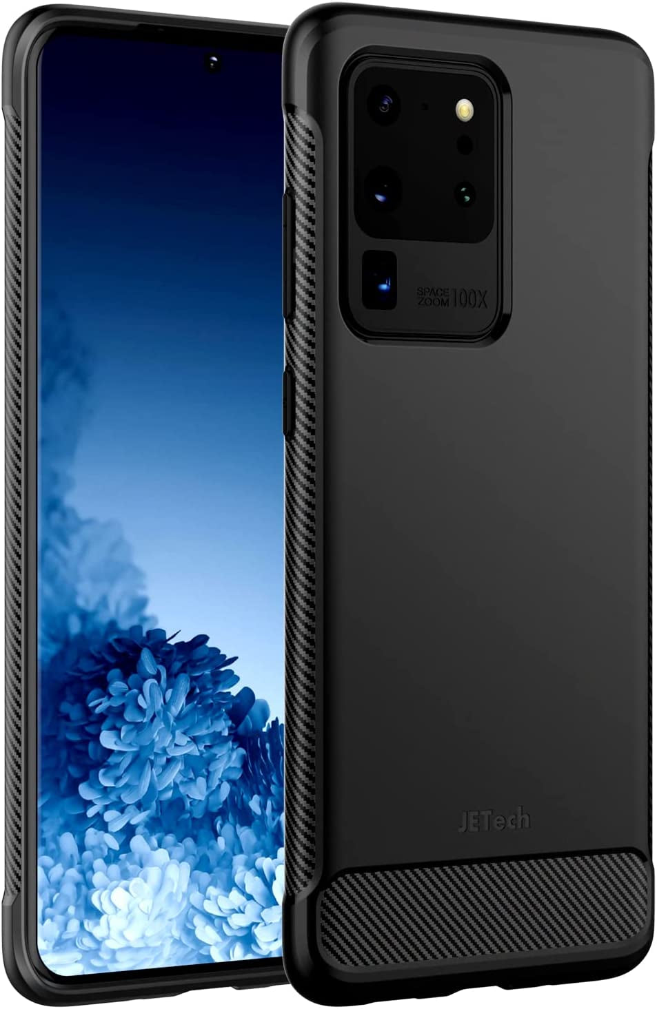 Jetech Slim Fit Case Compatible with Samsung Galaxy S20 Ultra 5G (2020), Thin Phone Cover with Shock-Absorption and Carbon Fiber Design (Light Purple) JETech Black