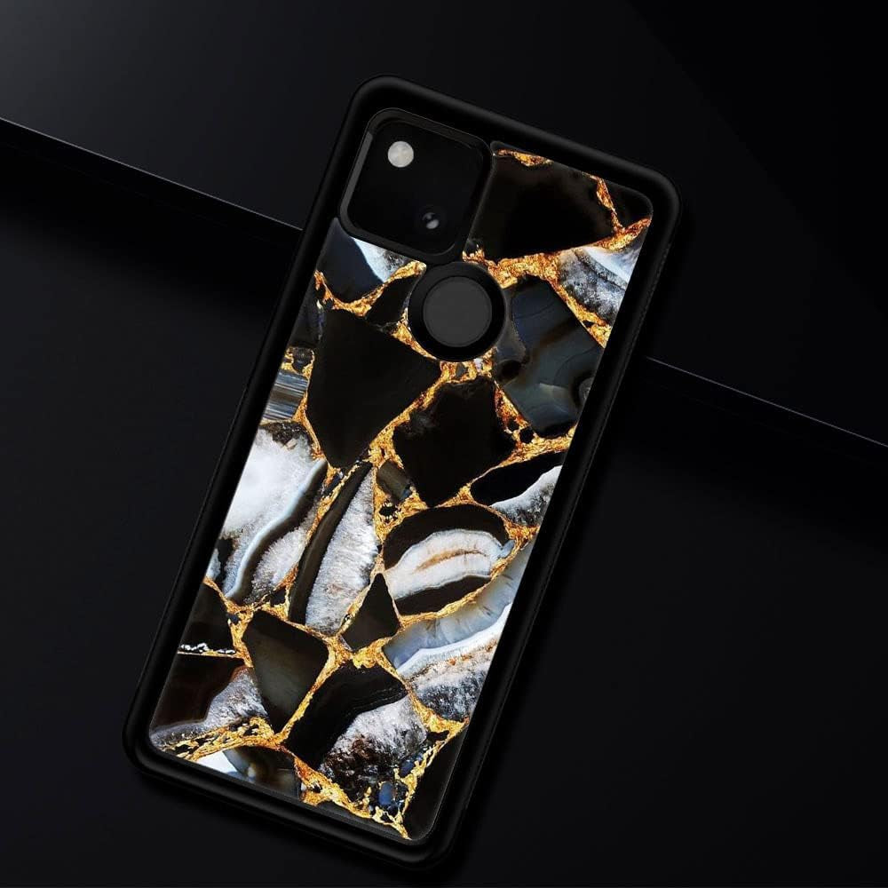 ZHEGAILIAN Case Compatible with Google Pixel 4A 5G Case,Black White Gold Marble Case for Google Pixel 4A 5G Case Men Boy,Drop Protection Case for Google Pixel 4A 5G Case 6.2-Inch ZHEGAILIAN