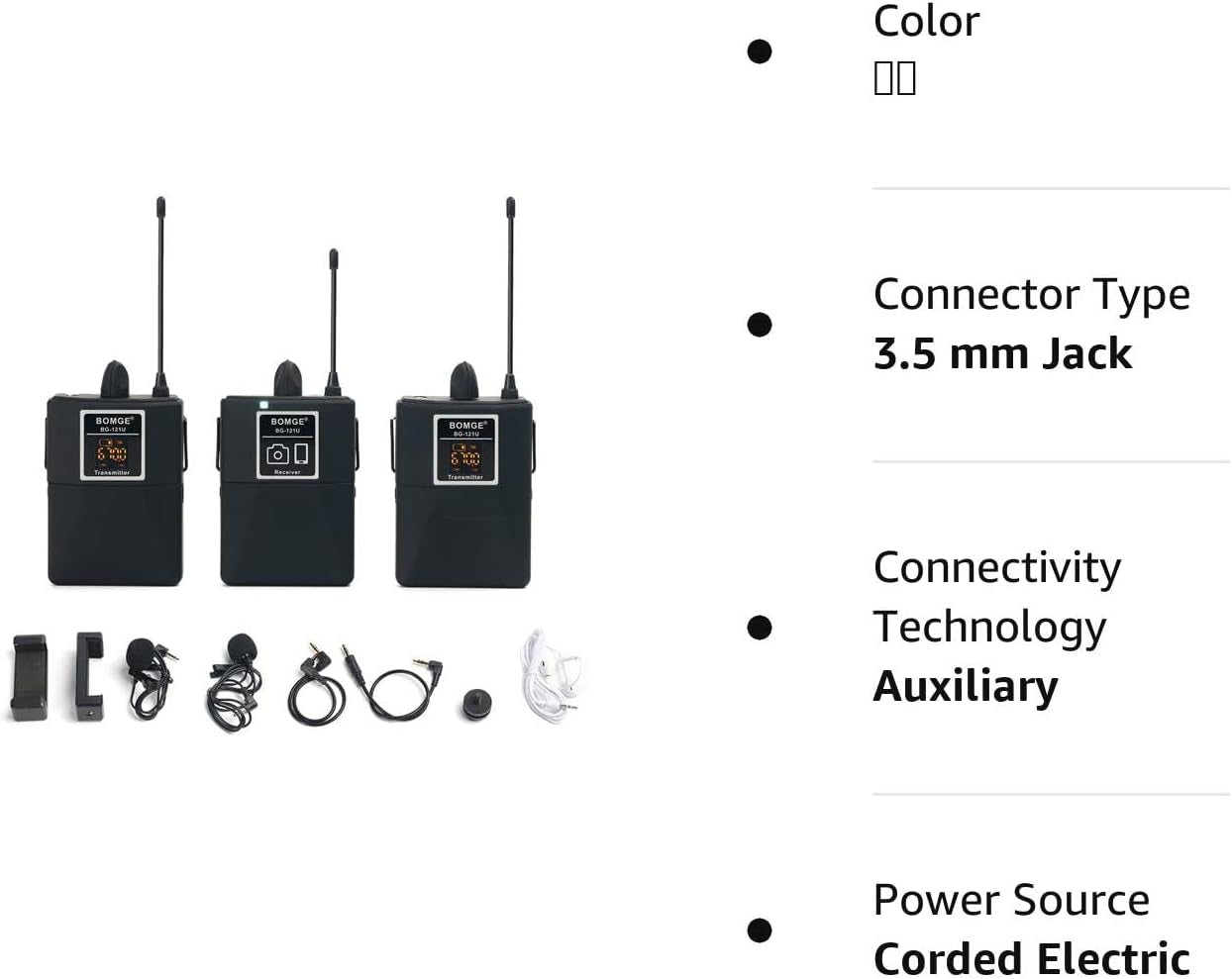 Wireless Lavalier Lapel Microphone System/Headset Mic/Interview Mic,For Iphone, Android Smartphones, PA Speaker, Teaching, DSLR Camera and Tablets (164 Ft Range) N/W