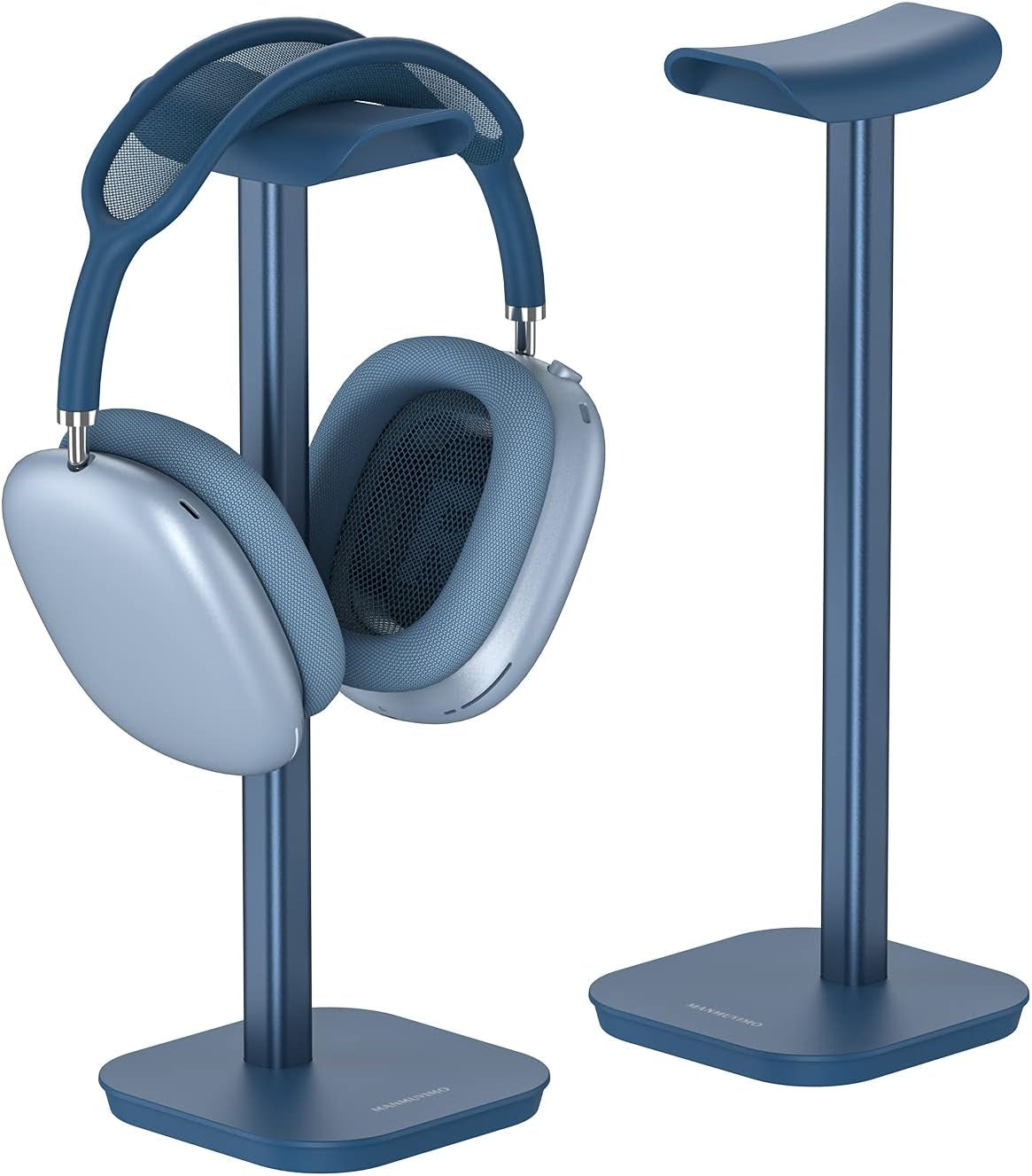 MANMUVIMO Headphone Stand, Desktop Headset Holder Aluminum Earphone Stand for All Gaming Headsets Such as Airpods Max, Sony, Beats, Bose, Sennheiser, Hyperx(Black) MANMUVIMO Blue