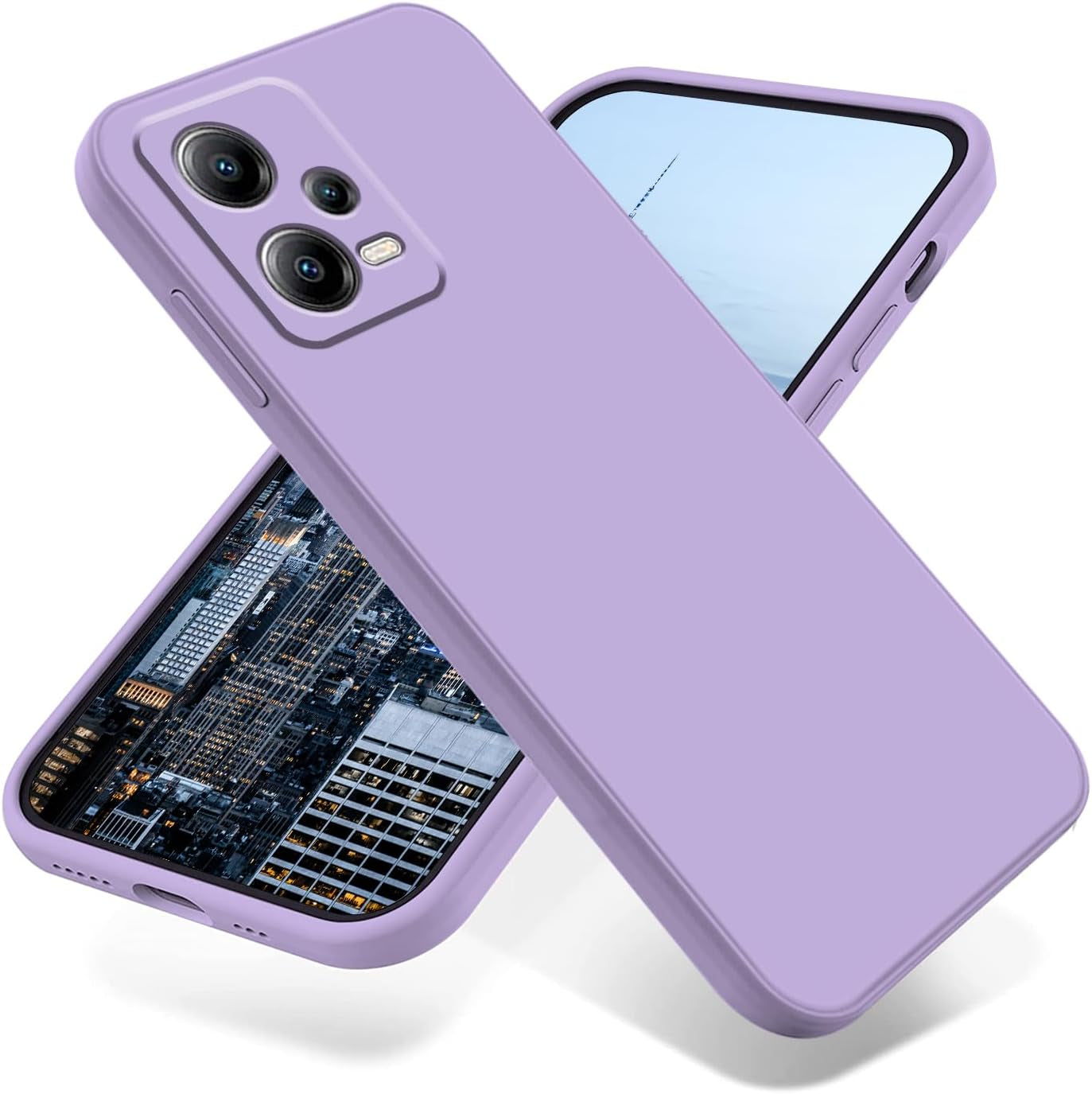 Wousunly Compatible with Redmi Note 12 Pro plus Case Silicone Liquid Dark Green, Soft Smooth Touch Xiaomi Redmi Note 12 Pro plus Phone Case Silicone Shockproof Thin Cover (Dark Green) Wousunly Purple