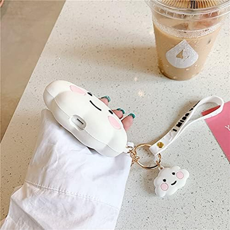 Comfyart for Beats Studio Buds Cute Cloud with Lanyard Silicone Earphone Sleeve Shockproof Waterproof Protective Earphone Cover Case, White Generic