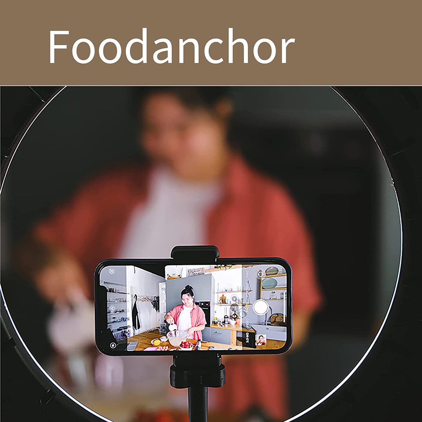 Imuviy Selfie Ring Light Set with Tripod Stand and Adjustable Cell Phone Holder for Live Stream or Diammable Desk Makeup Ring Light Kit Mini Led Camera Ringlight for Youtube Videos Photography imuviy