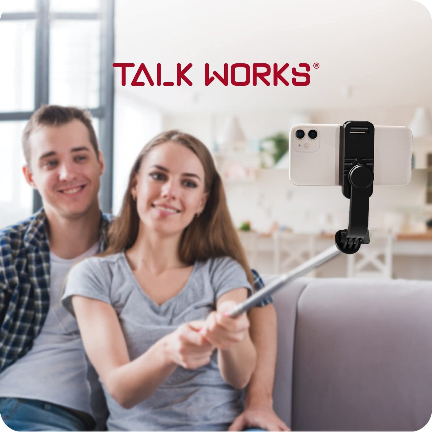 TALK WORKS Selfie Stick, Remote & Tripod Set Compatible W/Iphone 13/13 Pro/13 Pro Max/14/14 Plus/14 Pro/14 Pro Max for Streaming, Travel Photos - Wireless Cell Phone Stand (Black) TALK WORKS