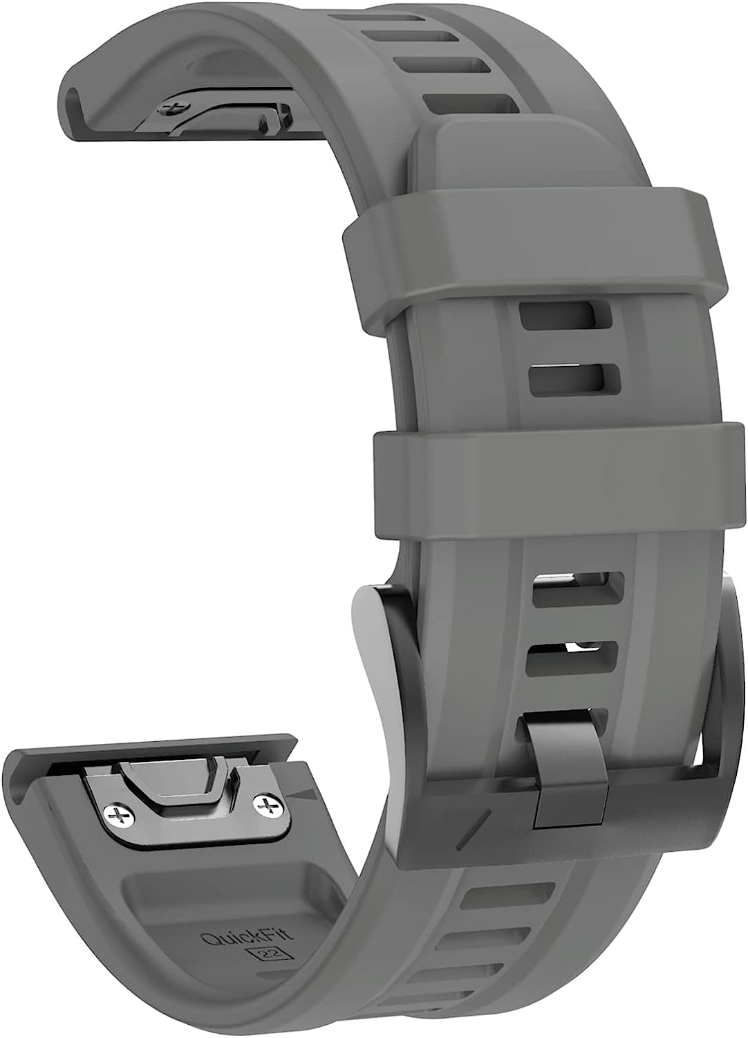 ISABAKE Compatible with Fenix 7 Band, 22Mm Easy-Fit Sport Strap Silicone Watch Band Replacement for Fenix 6/Fenix 5 Plus/Fenix 5 Smartwatch ISABAKE Ash 22MM