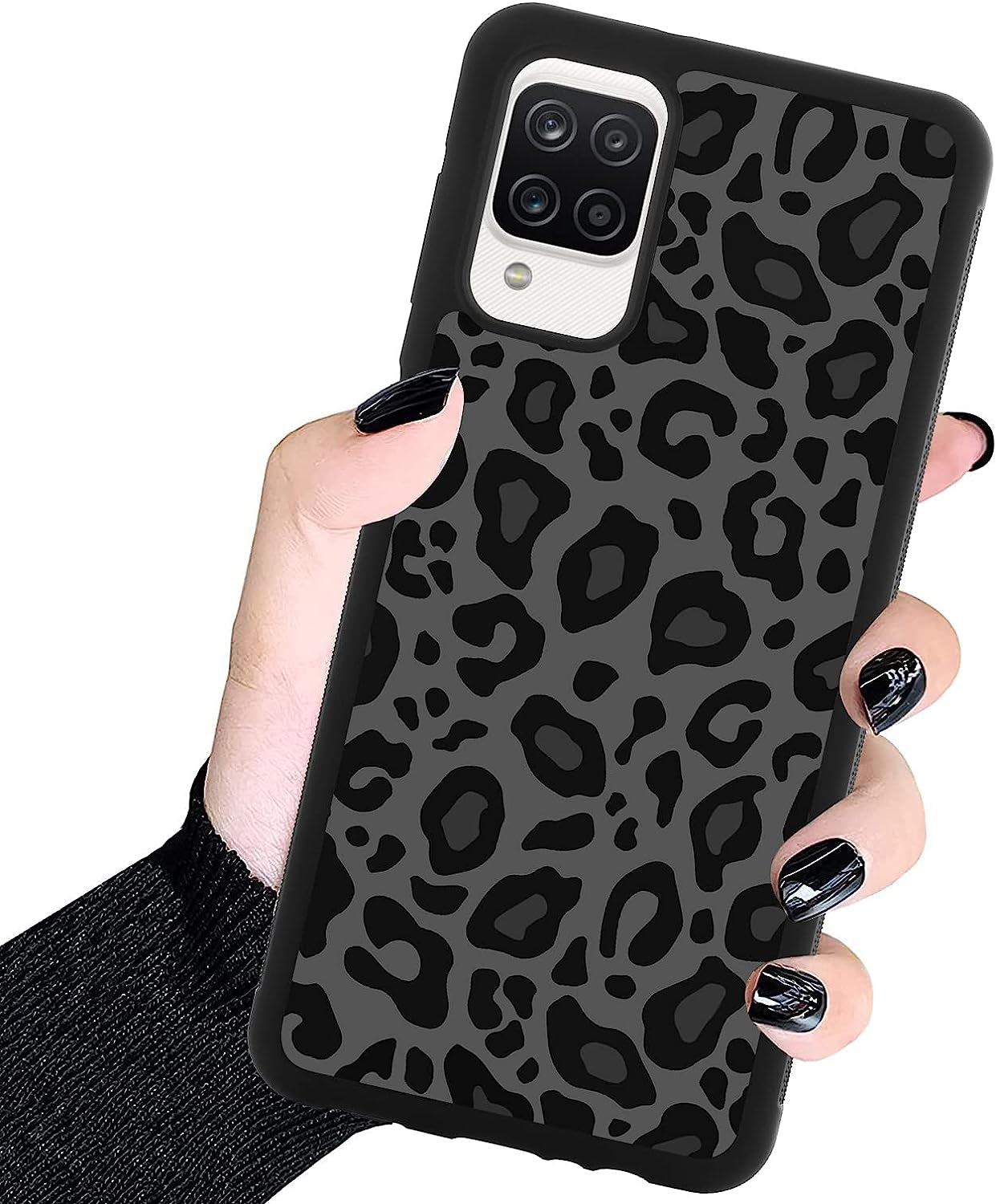 KANGHAR Case Compatible with Galaxy S22,Black Leopard Design,Tire Texture Non-Slip +Shockproof Rugged TPU Protective Case for Samsung Galaxy S22 6.1 Inch (2021) Leopard Pattern KANGHAR Leopard-Samsung Galaxy A12