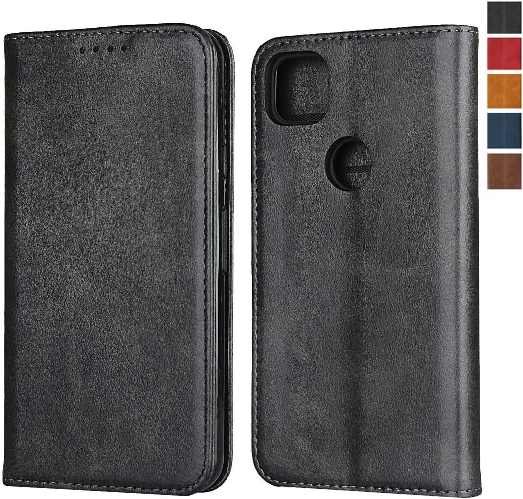 Jaorty Designed for Pixel 4A Wallet Case,Premium PU Leather Flip Folio Case with Card Slot,Stand Holder,Magnetic Closure TPU Case for Google Pixel 4A 4G 5.81 Inch,Navy Blue Jaorty Black