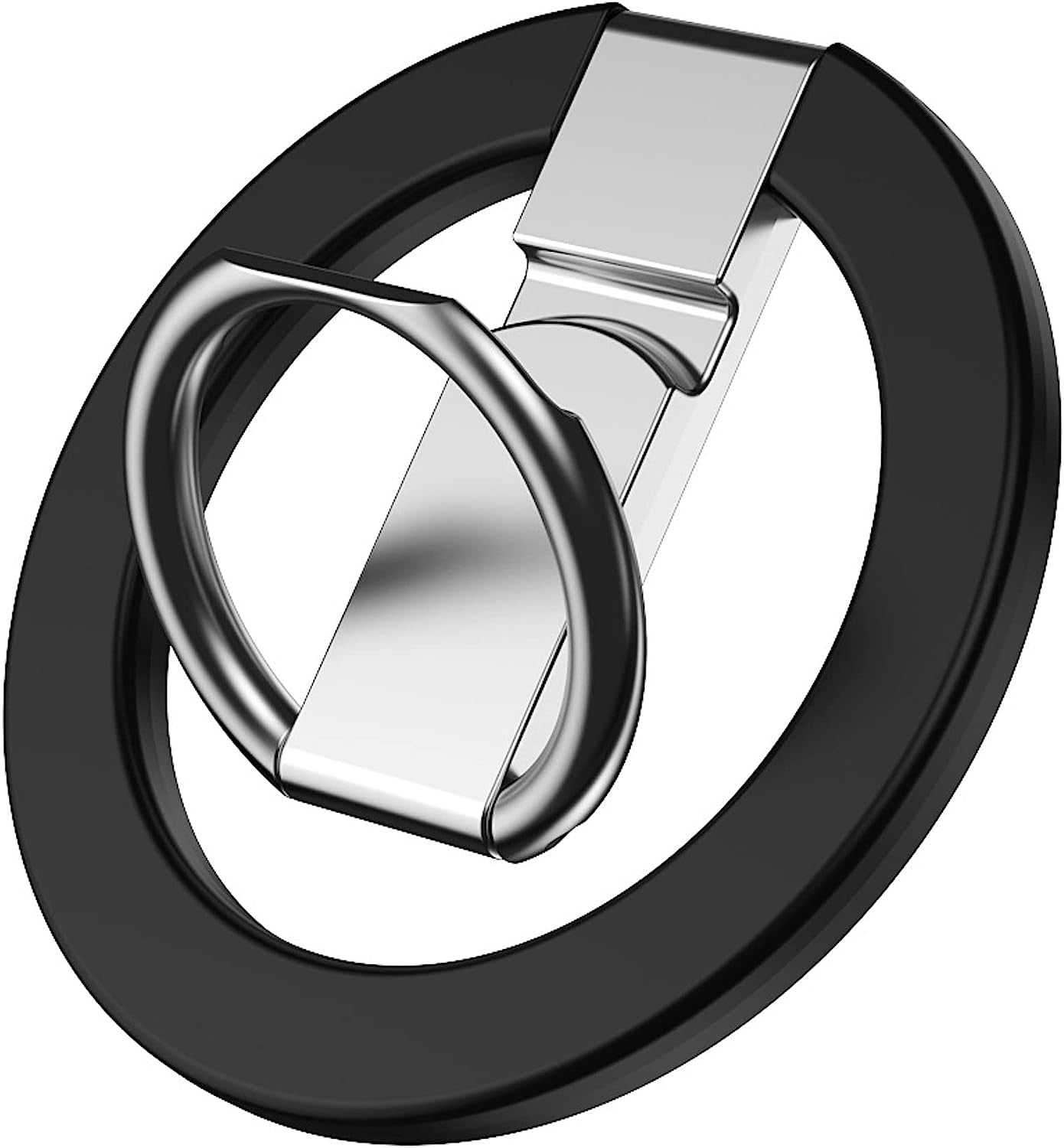 Aporia - Compatible for Magsafe Phone Ring Holder for Iphone 14 13 12 Mini Pro Max plus Finger Ring Grip Stand | Removable Detachable Metal Gripper (Black) Aporia International Black V2