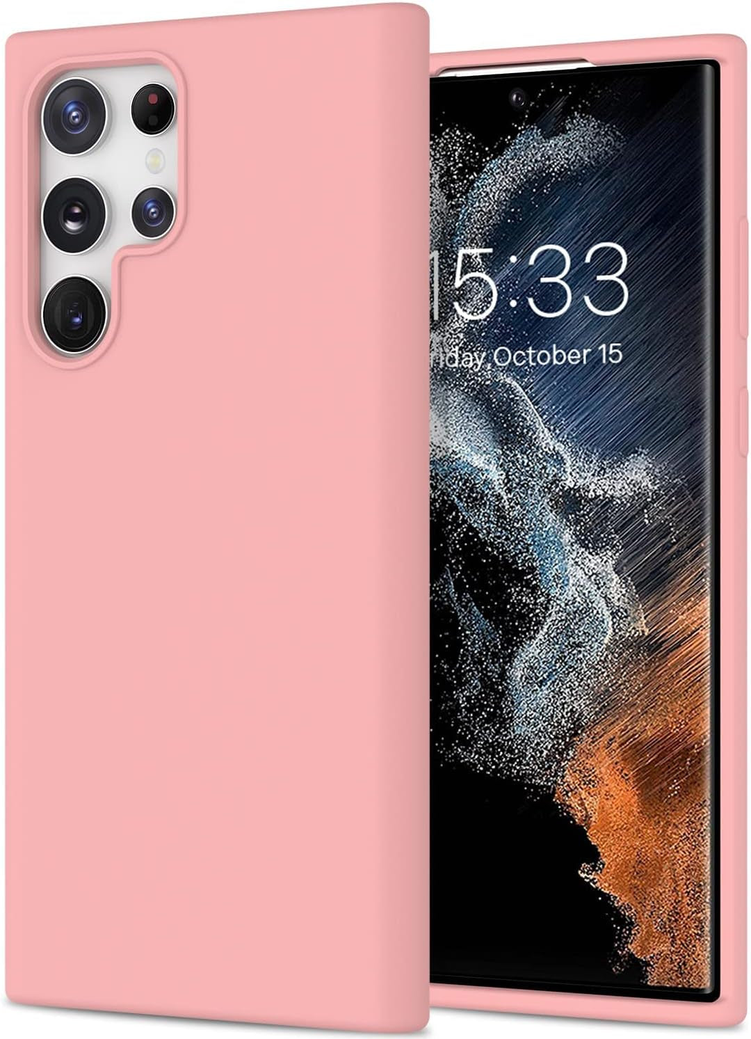 DEENAKIN for Samsung Galaxy S22 Ultra Case Silicone,Silky Smooth Flexible Gel Rubber Bumper Cover with Soft Microfiber Lining Slim Fit Protective Phone Case for Samsung Galaxy S22 Ultra Bright Yellow DEENAKIN Elegant Pink Samsung Galaxy S22 Ultra