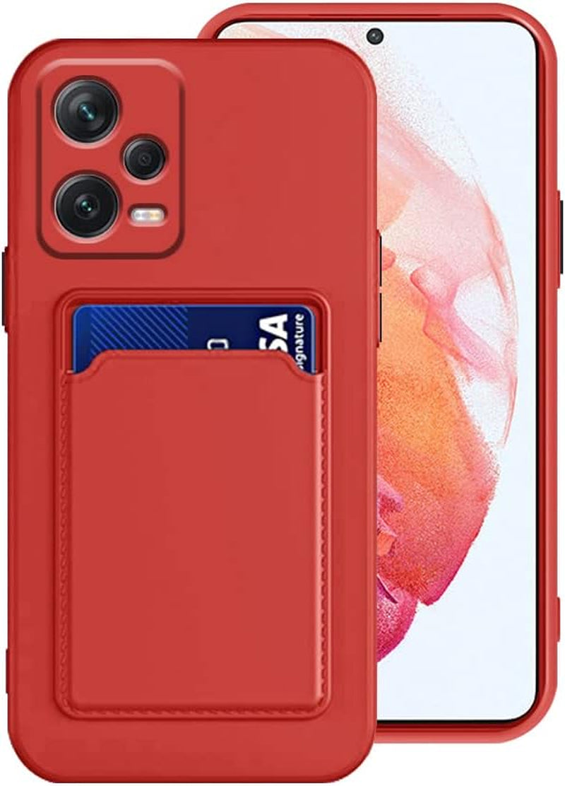 Tiwinxing Compatible with Redmi Note 12 Pro plus Case with Card Holder Shockproof Phone Cases for Xiaomi Redmi Note 12 Pro plus Anti-Scratch Silicone TPU Redmi Note 12 Pro plus Cases (Grey) Tiwinxing Red
