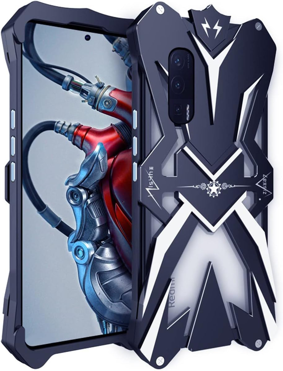 DAYJOY Cool Design Aluminum Case Compatible with Xiaomi 11 Ultra,Rock Punk Style Arm Shield Premium Aerospace Aluminum Metal Shockproof Bumper Frame Cover Case DAYJOY Redmi K60 Pro