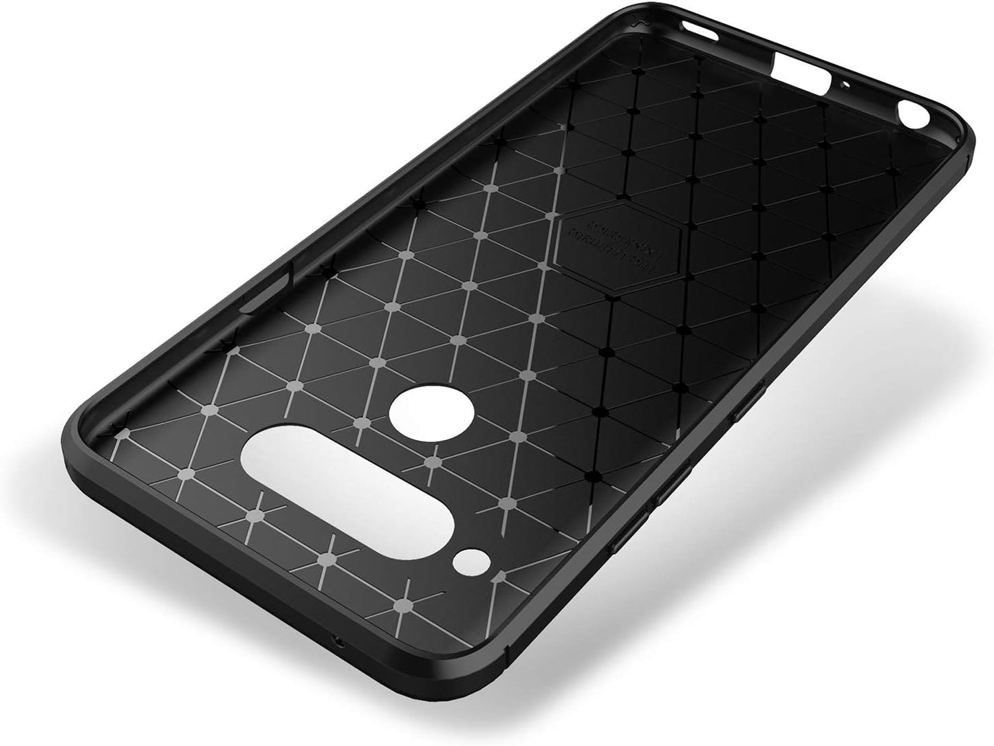 LG V40 Thinq Case, Torryka Premium TPU Carbon Fiber Texture Shell Design Slim Fit Flexible Lightweight Durable Protective Case Cover for LG V40 Thinq (Brown) Torryka