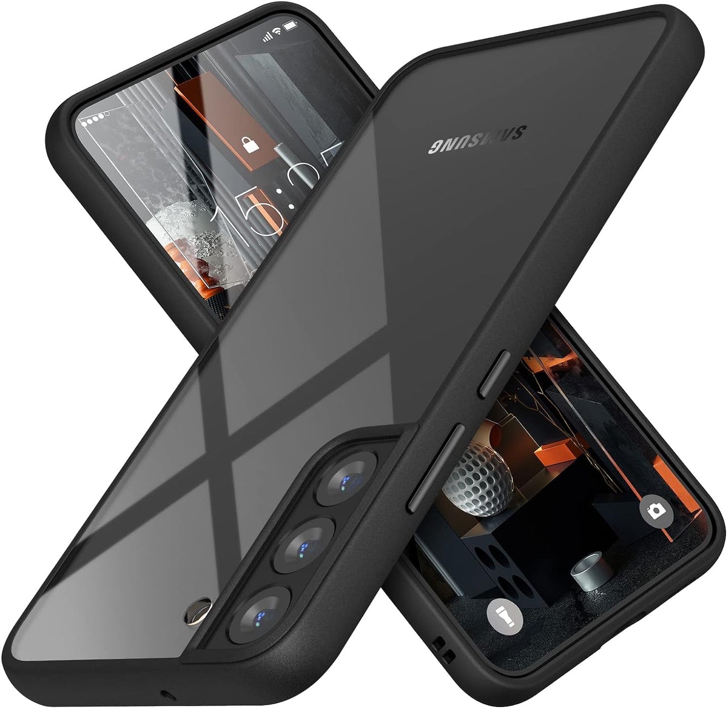 MATEPROX Compatible with Samsung Galaxy S22 plus Case, Clear Thin Slim Crystal Transparent Shockproof Bumper Cover for Samsung S 22+ 5G (2022)-Clear MATEPROX Black