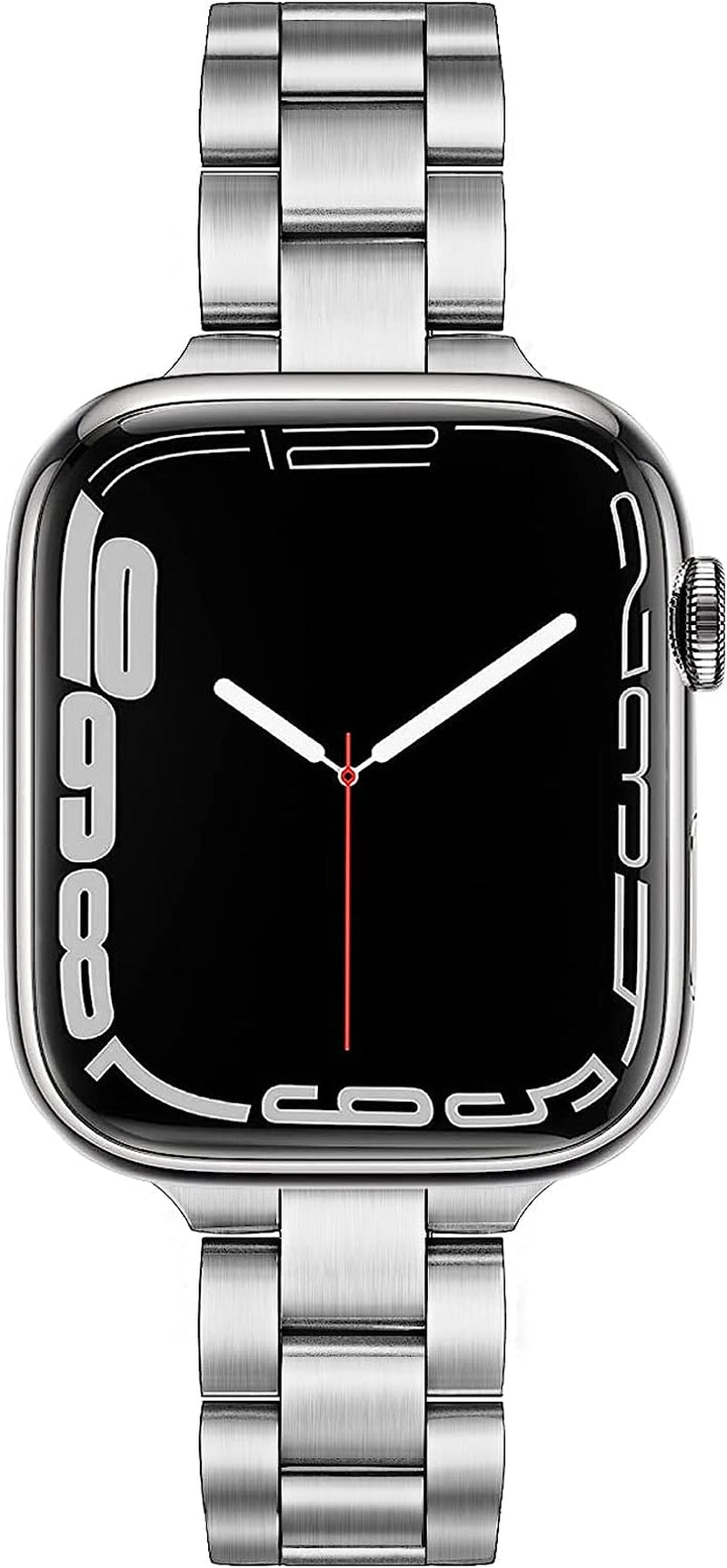 Trumirr Band for Apple Watch Series 8 7 45Mm Starlight Women, Slim Stainless Steel Watchband Feminine Strap Replacement for Iwatch SE Ultra Series 8 7 6 5 4 3 2 1 49Mm 45Mm 44Mm 42Mm TRUMiRR Silver 42/44/45/49mm