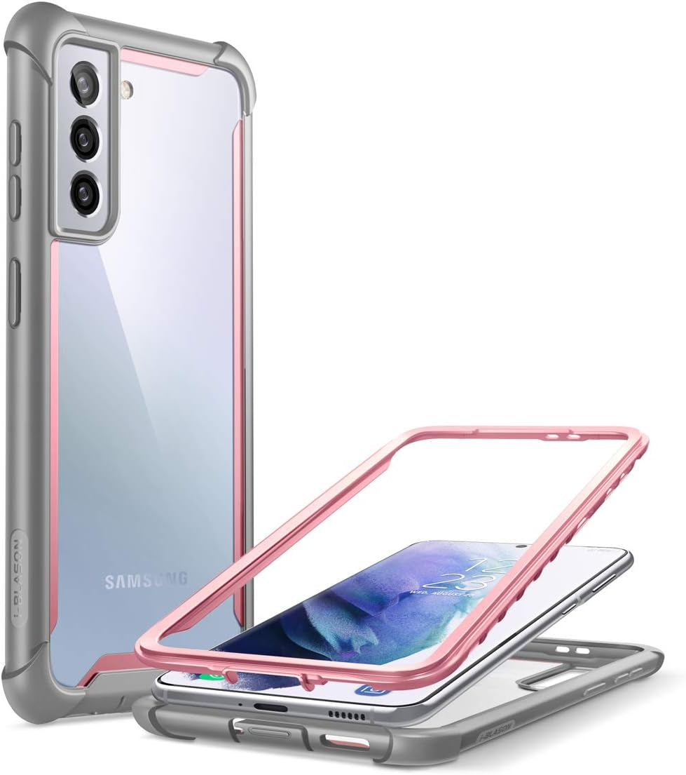 I-Blason Ares Series Case Designed for Galaxy S21 plus 5G (2021 Release), Rugged Clear Bumper Case without Built-In Screen Protector (Purple) i-Blason Pink