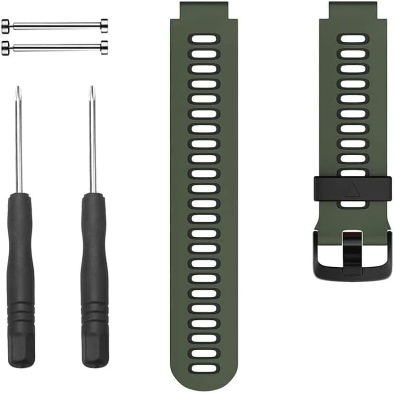 XNWKF Watch Band for Garmin Forerunner 735XT 735/220/230/235/620/630, Soft Silicone Replacement Straps for Forerunner 235 Band XNWKF Green