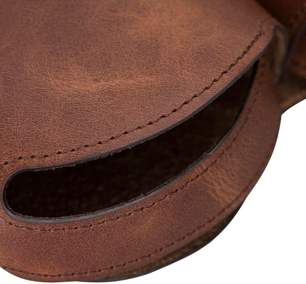 HARDISTON Airpods Max Case, Genuine Leather Handmade, Protective Premium Leather Ear Cup Covers, Soft-Slim Travel Carrying Case, Compatible for Airpods Max (Brown) HARDISTON